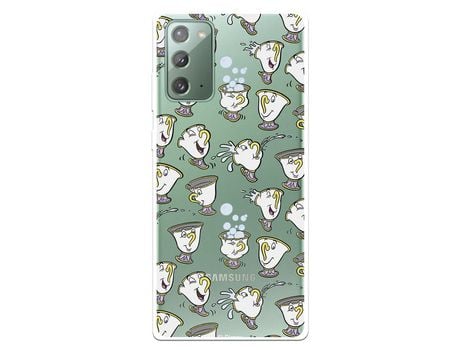 Funda para Samsung Galaxy Note20 Oficial da Disney Chip Potts Siluetas La Bella y la Bestia