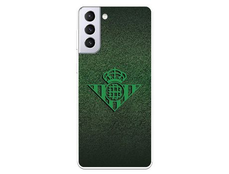 Funda para Samsung Galaxy S21 Plus del Betis Escudo Verde Fondo trama - Licencia Oficial