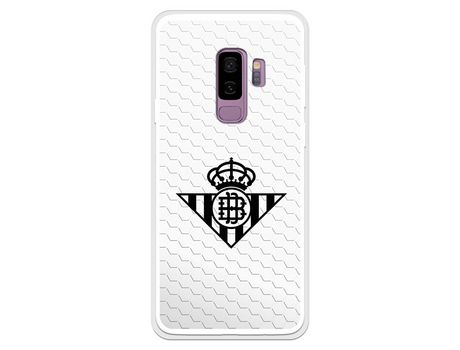 Funda para Samsung Galaxy S9 Plus del Betis Escudo Negro Fondo Red - Licencia Oficial