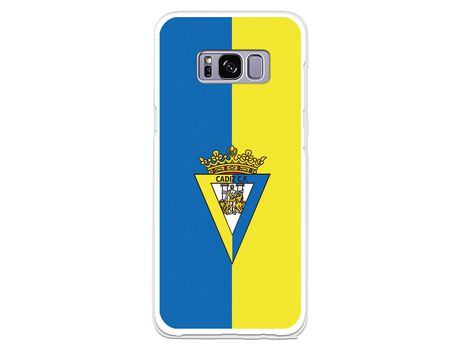 Funda para Samsung Galaxy S8 del Cádiz Escudo Fondo Bicolor - Licencia Oficial