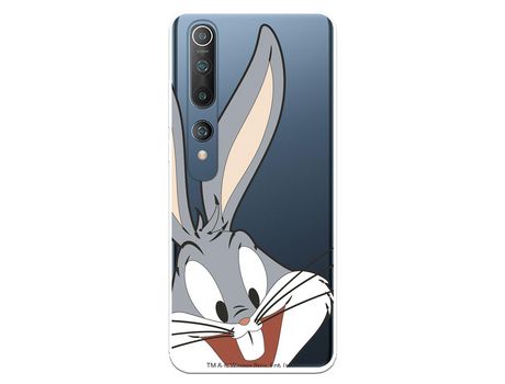 Funda para Xiaomi Mi 10 Oficial de Warner Bros Bugs Bunny Silueta Transparente - Looney Tunes