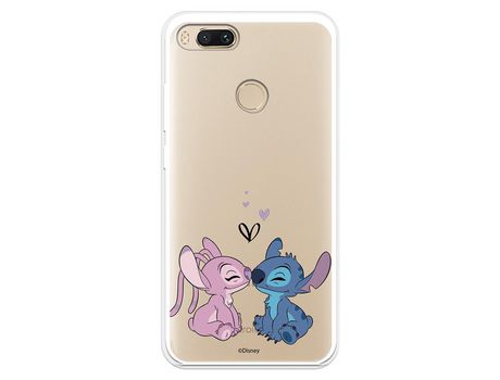 Funda para Xiaomi Mi A1 Oficial de Disney Angel & Stitch Beso - Lilo & Stitch
