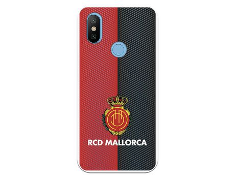 Funda para Xiaomi MI A2 del Mallorca RCD Mallorca Diagonales Transparente - Licencia Oficial RCD Mallorca