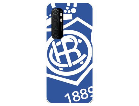 Funda para Xiaomi Mi Note 10 Lite del Recre Escudo Fondo azul - Licencia Oficial Real Club Recreativo de Huelva