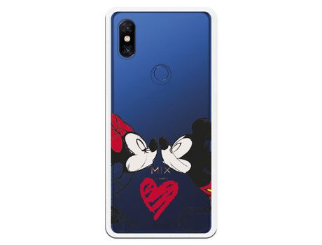 Funda para Xiaomi Mi Mix 3 Oficial de Disney Mickey y Minnie Beso - Clásicos Disney