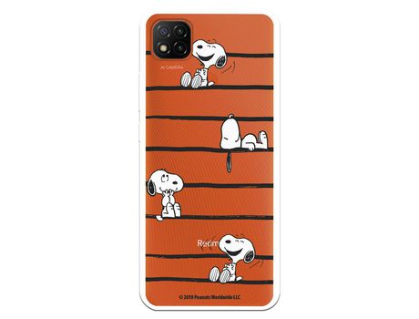 Funda para Xiaomi Redmi 9C Oficial de Peanuts Snoopy rayas - Snoopy