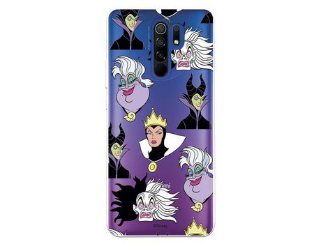 Funda para Xiaomi Redmi 9 Oficial de Disney Villanas Patrón