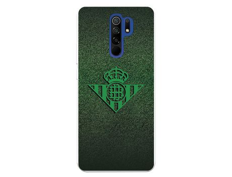 Funda para Xiaomi Redmi 9 del Betis Escudo Verde Fondo trama - Licencia Oficial