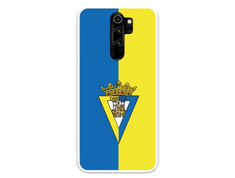 Funda para Xiaomi Redmi Note 8 Pro del Cádiz Escudo Fondo Bicolor - Licencia Oficial