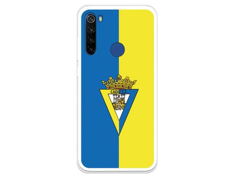 Funda para Xiaomi Redmi Note 8T del Cádiz Escudo Fondo Bicolor - Licencia Oficial