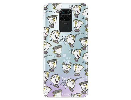 Funda para Xiaomi Redmi Note 9 Oficial da Disney Chip Potts Siluetas La Bella y la Bestia