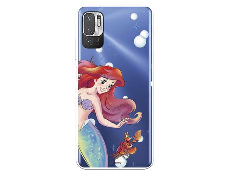 Funda para Xiaomi Redmi Note 10 5G Oficial de Disney Ariel y Sebastián Burbujas - La Sirenita