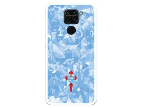 Funda para Xiaomi Redmi Note 9 del Celta Escudo Fondo Hinchada - Licencia Oficial RC Celta