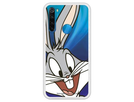Funda para Xiaomi Redmi Note 8 Oficial de Warner Bros Bugs Bunny Silueta Transparente - Looney Tunes