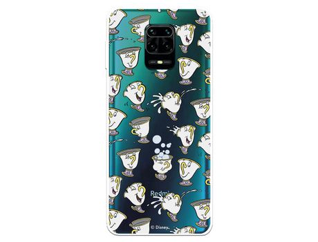 Funda para Xiaomi Redmi Note 9S Oficial da Disney Chip Potts Siluetas La Bella y la Bestia