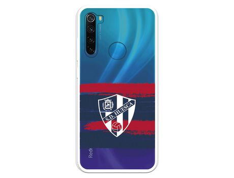 Funda para Xiaomi Redmi Note 8 del Huesca Rayas Transparente - Licencia Oficial SD Huesca