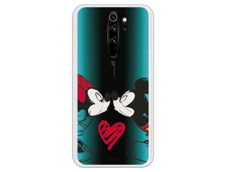 Funda para Xiaomi Redmi Note 8 Pro Oficial de Disney Mickey y Minnie Beso - Clásicos Disney