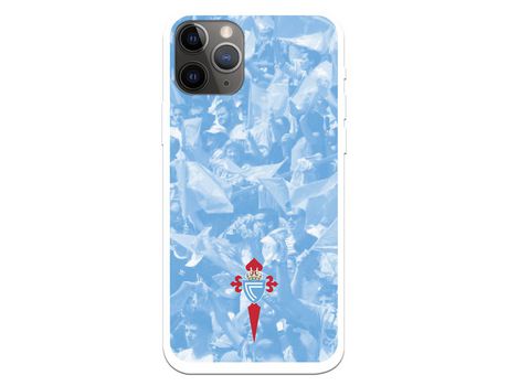 Funda para iPhone 11 Pro del Celta Escudo Fondo Hinchada - Licencia Oficial RC Celta