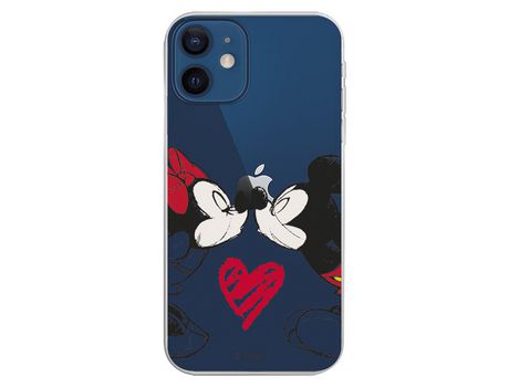 Funda para iPhone 12 Mini Oficial de Disney Mickey y Minnie Beso - Clásicos Disney