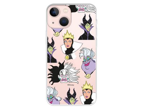 Funda para iPhone 13 Mini Oficial de Disney Villanas Patrón