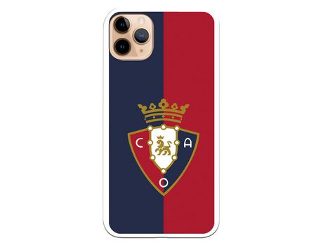 Funda para iPhone 11 Pro Max del Osasuna Escudo Fondo Bicolor - Licencia Oficial CA Osasuna