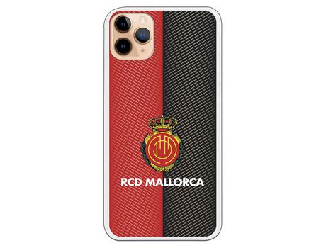 Funda para iPhone 11 Pro Max del Mallorca RCD Mallorca Diagonales Transparente - Licencia Oficial RCD Mallorca