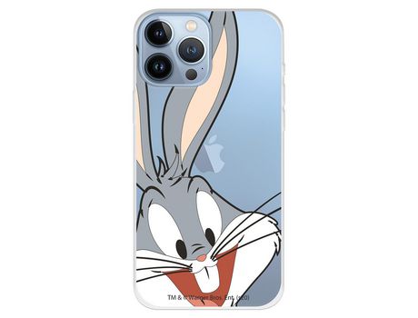 Funda para iPhone 13 Pro Max Oficial de Warner Bros Bugs Bunny Silueta Transparente - Looney Tunes