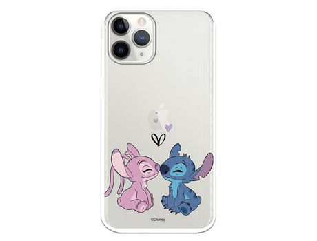 Funda para iPhone 11 Pro Oficial de Disney Angel & Stitch Beso - Lilo & Stitch