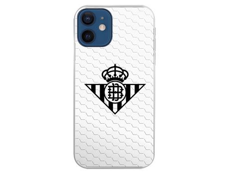 Funda para iPhone 12 Mini del Betis Escudo Negro Fondo Red - Licencia Oficial