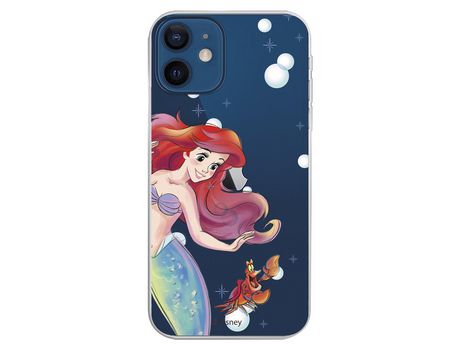 Funda para iPhone 12 Mini Oficial de Disney Ariel y Sebastián Burbujas - La Sirenita