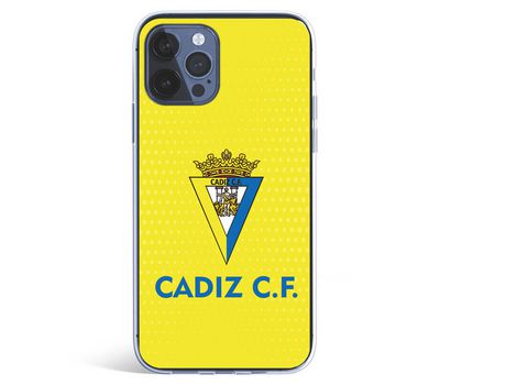 Funda para iPhone 12 Pro del Cádiz Fondo Amarillo - Licencia Oficial