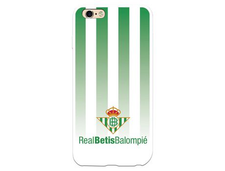 Funda para iPhone 6 Plus del Betis Fondo Rayas Verdiblancas - Licencia Oficial