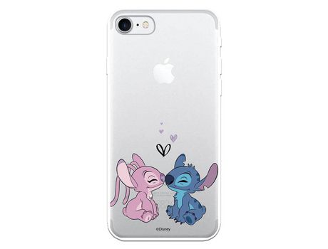 Funda para iPhone 7 Oficial de Disney Angel & Stitch Beso - Lilo & Stitch