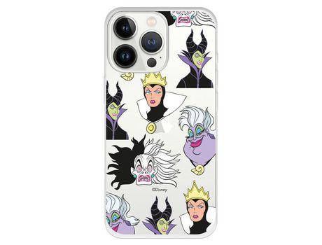 Funda para iPhone 13 Pro Oficial de Disney Villanas Patrón