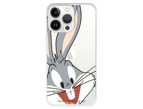 Funda para iPhone 13 Pro Oficial de Warner Bros Bugs Bunny Silueta Transparente - Looney Tunes