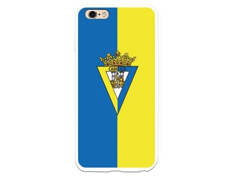 Funda para iPhone 6 Plus del Cádiz Escudo Fondo Bicolor - Licencia Oficial