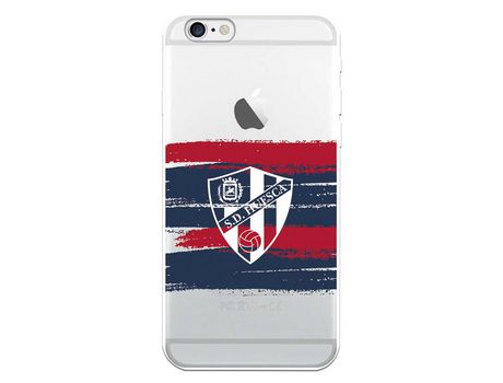 Funda para iPhone 6S del Huesca Rayas Transparente - Licencia Oficial SD Huesca