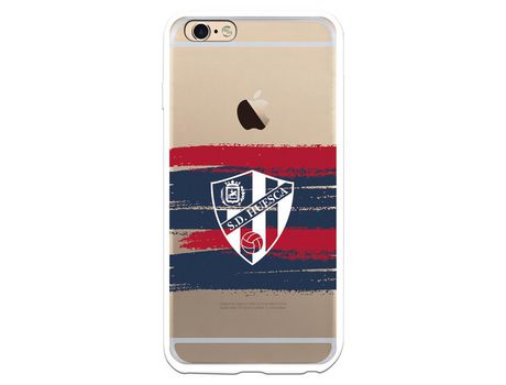 Funda para iPhone 6S Plus del Huesca Rayas Transparente - Licencia Oficial SD Huesca