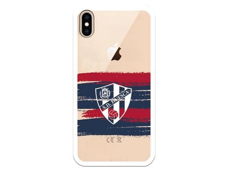 Funda para iPhone XS Max del Huesca Rayas Transparente - Licencia Oficial SD Huesca