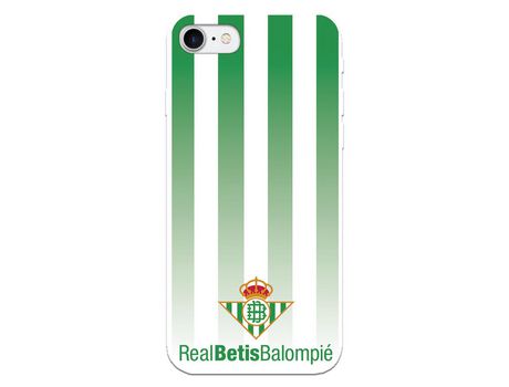 Funda para iPhone 7 del Betis Fondo Rayas Verdiblancas - Licencia Oficial