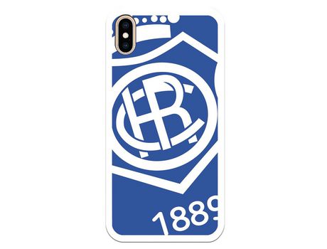 Funda para iPhone XS Max del Recre Escudo Fondo azul - Licencia Oficial Real Club Recreativo de Huelva