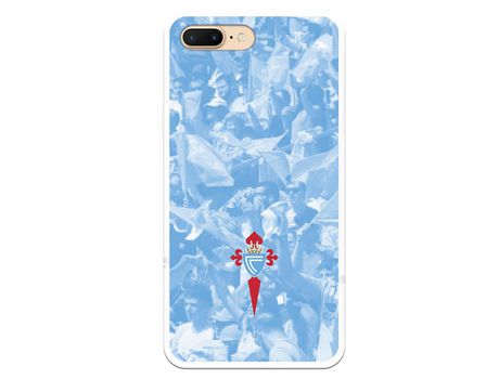 Funda para iPhone 7 Plus del Celta Escudo Fondo Hinchada - Licencia Oficial RC Celta