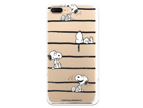 Funda para iPhone 7 Plus Oficial de Peanuts Snoopy rayas - Snoopy