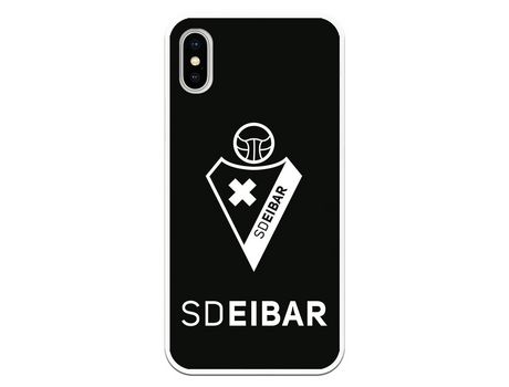 Funda para iPhone X del Eibar Escudo Fondo Negro - Licencia Oficial SD Eibar