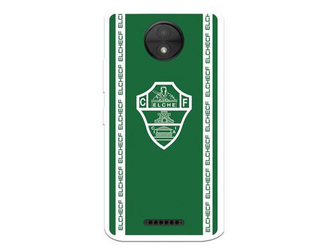 Funda para Motorola Moto C del Elche CF Escudo Fondo Verde - Licencia Oficial Elche CF