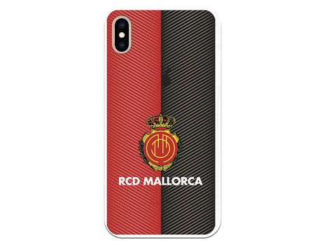 Funda para iPhone XS Max del Mallorca RCD Mallorca Diagonales Transparente - Licencia Oficial RCD Mallorca