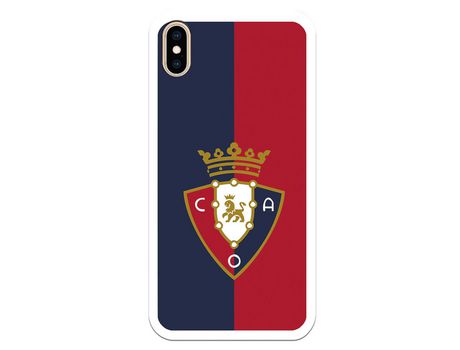 Funda para iPhone XS Max del Osasuna Escudo Fondo Bicolor - Licencia Oficial CA Osasuna