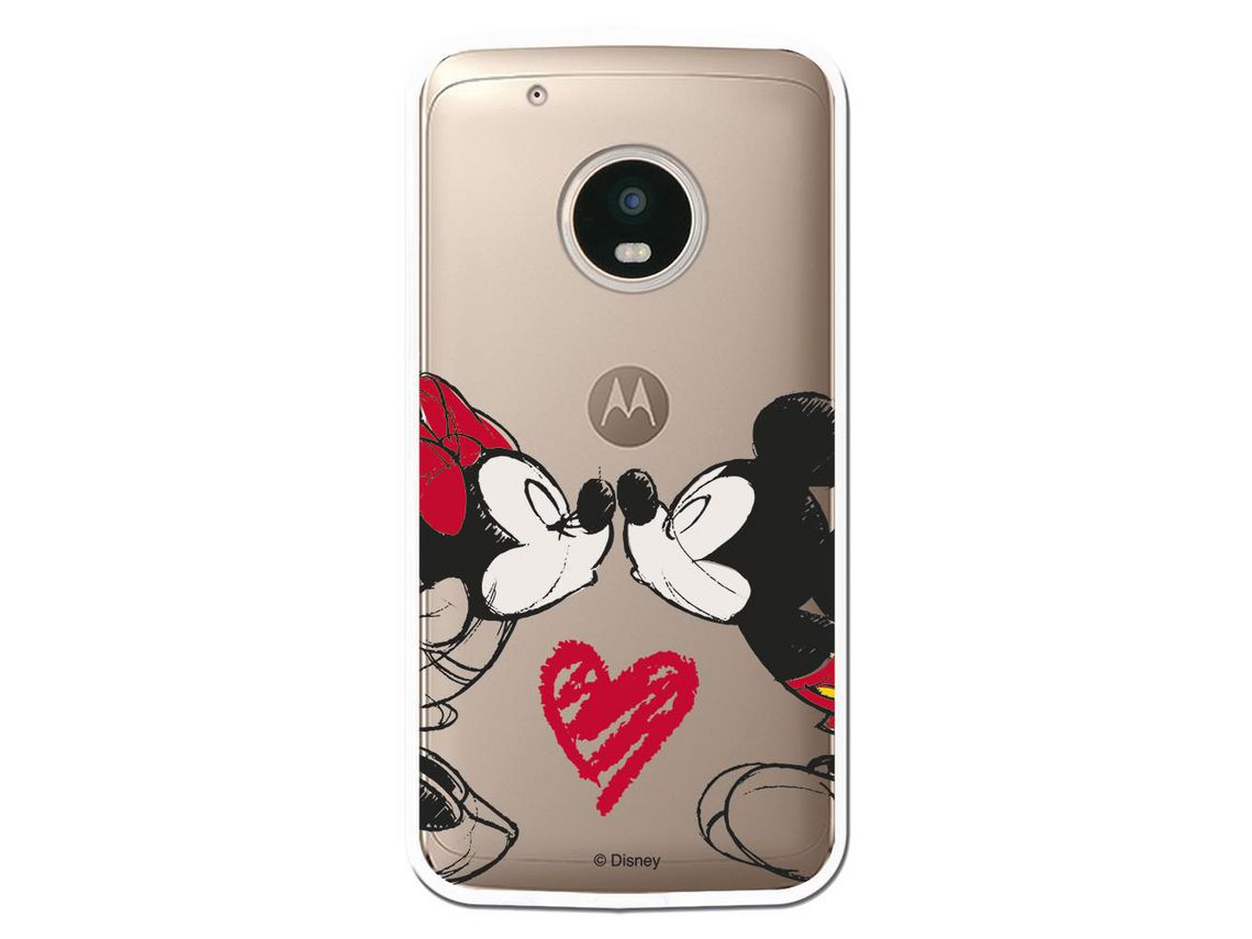 papel Tomar medicina Amplificar Funda para Motorola Moto G5 Plus Oficial de Disney Mickey y Minnie Beso -  Clásicos Disney