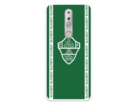 Funda para Nokia 7.1 del Elche CF Escudo Fondo Verde - Licencia Oficial Elche CF