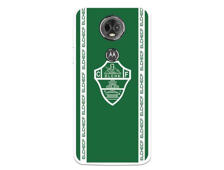 Funda para Motorola Moto E5 Plus del Elche CF Escudo Fondo Verde - Licencia Oficial Elche CF